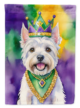 Load image into Gallery viewer, Westie King of Mardi Gras Garden Flag - Vibrant Dog-Themed Yard Decor by Caroline's Treasures