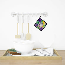 Load image into Gallery viewer, Westie King of Mardi Gras Pot Holders - Set of 2 Decorative Kitchen Helpers | Made in the USA