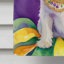 Load image into Gallery viewer, Westie King of Mardi Gras House Flag