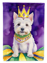Load image into Gallery viewer, Westie King of Mardi Gras House Flag