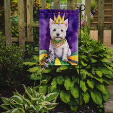 Load image into Gallery viewer, Westie King of Mardi Gras Garden Flag - Vibrant Dog-Themed Yard Decor by Caroline's Treasures
