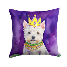 Load image into Gallery viewer, Westie King of Mardi Gras Throw Pillow - 14x14 Decorative Pillow – Art for Your Home &amp; Patio