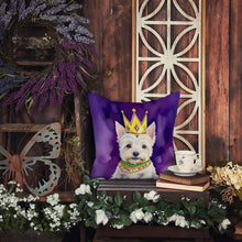 Load image into Gallery viewer, Westie King of Mardi Gras Throw Pillow