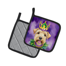 Load image into Gallery viewer, Wheaten Terrier King of Mardi Gras Pot Holders - Set of 2 Decorative Kitchen Helpers | Made in the USA