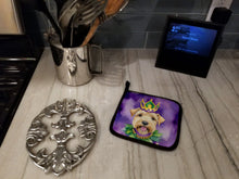 Load image into Gallery viewer, Wheaten Terrier King of Mardi Gras Pot Holders - Set of 2 Decorative Kitchen Helpers | Made in the USA