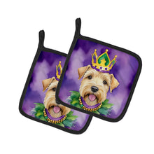 Load image into Gallery viewer, Wheaten Terrier King of Mardi Gras Pot Holders - Set of 2 Decorative Kitchen Helpers | Made in the USA