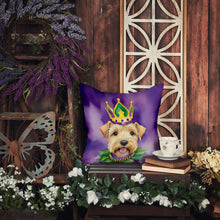 Load image into Gallery viewer, Wheaten Terrier King of Mardi Gras Throw Pillow - 14x14 Decorative Pillow – Art for Your Home &amp; Patio