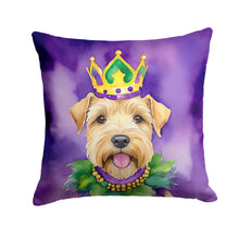 Load image into Gallery viewer, Wheaten Terrier King of Mardi Gras Throw Pillow