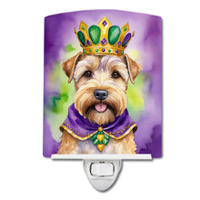 Load image into Gallery viewer, Wheaten Terrier King of Mardi Gras Ceramic Night Light