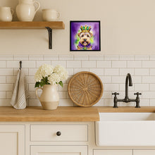 Load image into Gallery viewer, Wheaten Terrier King of Mardi Gras Framed Metal Print