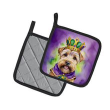 Load image into Gallery viewer, Wheaten Terrier King of Mardi Gras Pot Holders - Set of 2 Decorative Kitchen Helpers | Made in the USA