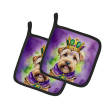 Load image into Gallery viewer, Wheaten Terrier King of Mardi Gras Pot Holders - Set of 2 Decorative Kitchen Helpers | Made in the USA