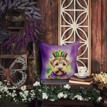 Load image into Gallery viewer, Wheaten Terrier King of Mardi Gras Throw Pillow