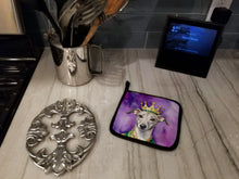 Load image into Gallery viewer, Whippet King of Mardi Gras Pot Holders - Set of 2 Decorative Kitchen Helpers | Made in the USA
