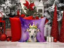 Load image into Gallery viewer, Whippet King of Mardi Gras Throw Pillow