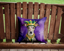 Load image into Gallery viewer, Whippet King of Mardi Gras Throw Pillow - 14x14 Decorative Pillow – Art for Your Home &amp; Patio