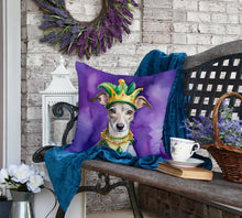 Load image into Gallery viewer, Whippet King of Mardi Gras Throw Pillow