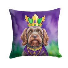 Load image into Gallery viewer, Wirehaired Pointing Griffon King of Mardi Gras Throw Pillow