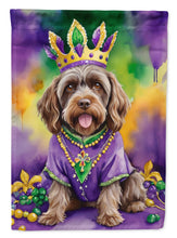 Load image into Gallery viewer, Wirehaired Pointing Griffon King of Mardi Gras House Flag