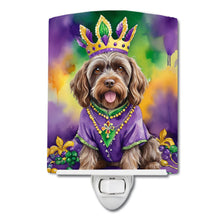 Load image into Gallery viewer, Wirehaired Pointing Griffon King of Mardi Gras Ceramic Night Light