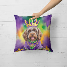 Load image into Gallery viewer, Wirehaired Pointing Griffon King of Mardi Gras Throw Pillow
