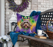 Load image into Gallery viewer, Wirehaired Pointing Griffon King of Mardi Gras Throw Pillow