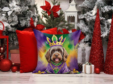 Load image into Gallery viewer, Wirehaired Pointing Griffon King of Mardi Gras Throw Pillow