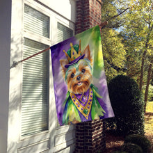 Load image into Gallery viewer, Yorkshire Terrier King of Mardi Gras House Flag