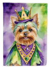 Load image into Gallery viewer, Yorkshire Terrier King of Mardi Gras House Flag