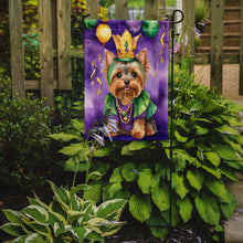 Load image into Gallery viewer, Yorkshire Terrier King of Mardi Gras Garden Flag - Vibrant Dog-Themed Yard Decor by Caroline's Treasures