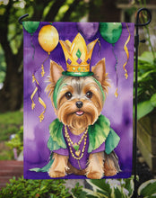 Load image into Gallery viewer, Yorkshire Terrier King of Mardi Gras Garden Flag - Vibrant Dog-Themed Yard Decor by Caroline's Treasures
