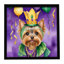 Load image into Gallery viewer, Yorkshire Terrier King of Mardi Gras Framed Metal Print
