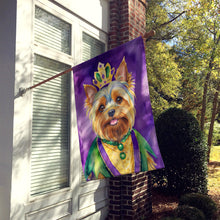 Load image into Gallery viewer, Yorkshire Terrier King of Mardi Gras House Flag