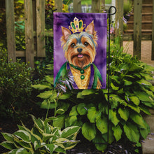 Load image into Gallery viewer, Yorkshire Terrier King of Mardi Gras Garden Flag - Vibrant Dog-Themed Yard Decor by Caroline's Treasures
