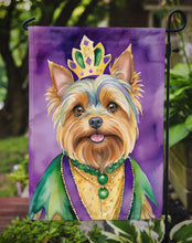 Load image into Gallery viewer, Yorkshire Terrier King of Mardi Gras Garden Flag - Vibrant Dog-Themed Yard Decor by Caroline's Treasures