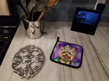 Load image into Gallery viewer, Yorkshire Terrier King of Mardi Gras Pot Holders - Set of 2 Decorative Kitchen Helpers | Made in the USA