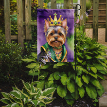Load image into Gallery viewer, Yorkshire Terrier King of Mardi Gras Garden Flag - Vibrant Dog-Themed Yard Decor by Caroline's Treasures