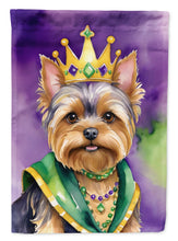 Load image into Gallery viewer, Yorkshire Terrier King of Mardi Gras Garden Flag - Vibrant Dog-Themed Yard Decor by Caroline's Treasures