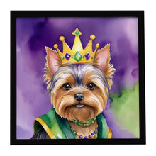 Load image into Gallery viewer, Yorkshire Terrier King of Mardi Gras Framed Metal Print