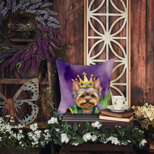 Load image into Gallery viewer, Yorkshire Terrier King of Mardi Gras Throw Pillow