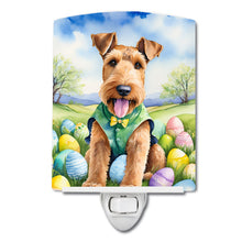 Load image into Gallery viewer, Airedale Terrier Easter Egg Hunt Ceramic Night Light