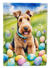 Load image into Gallery viewer, Airedale Terrier Easter Garden Flag - Easter Egg Hunt - Dog-Themed Spring Yard Decor