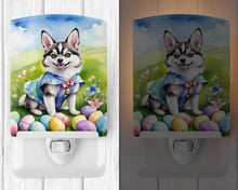 Load image into Gallery viewer, Alaskan Klee Kai Easter Egg Hunt Ceramic Night Light