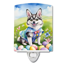 Load image into Gallery viewer, Alaskan Klee Kai Easter Egg Hunt Ceramic Night Light