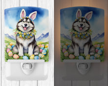 Load image into Gallery viewer, Alaskan Malamute Easter Egg Hunt Ceramic Night Light