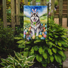 Load image into Gallery viewer, Alaskan Malamute Easter Garden Flag - Easter Egg Hunt - Dog-Themed Spring Yard Decor