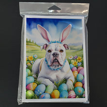 Load image into Gallery viewer, American Bulldog Easter Egg Hunt Greeting Cards - Blank Note Cards – 8-Pack of Artist-Designed Cards with Envelopes