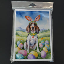 Load image into Gallery viewer, American English Coonhound Easter Egg Hunt Greeting Cards - Blank Note Cards – 8-Pack of Artist-Designed Cards with Envelopes