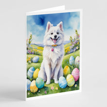 Load image into Gallery viewer, American Eskimo Easter Egg Hunt Greeting Cards - Blank Note Cards – 8-Pack of Artist-Designed Cards with Envelopes