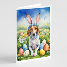 Load image into Gallery viewer, American Foxhound Easter Egg Hunt Greeting Cards - Blank Note Cards – 8-Pack of Artist-Designed Cards with Envelopes